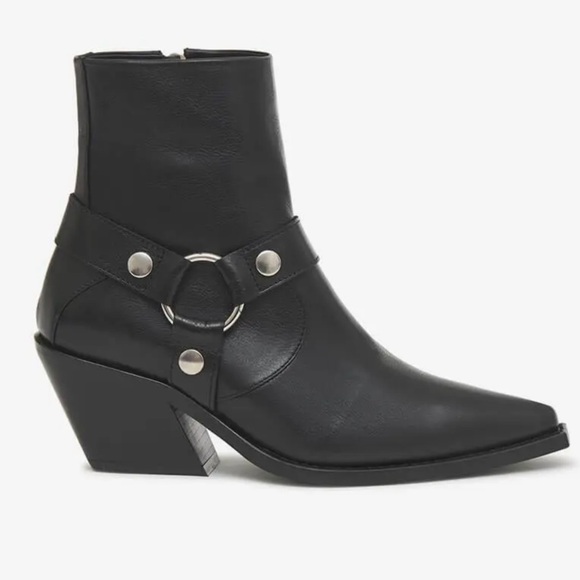 Anine Bing Nash Black Leather Boots Size 39 - Picture 3 of 11